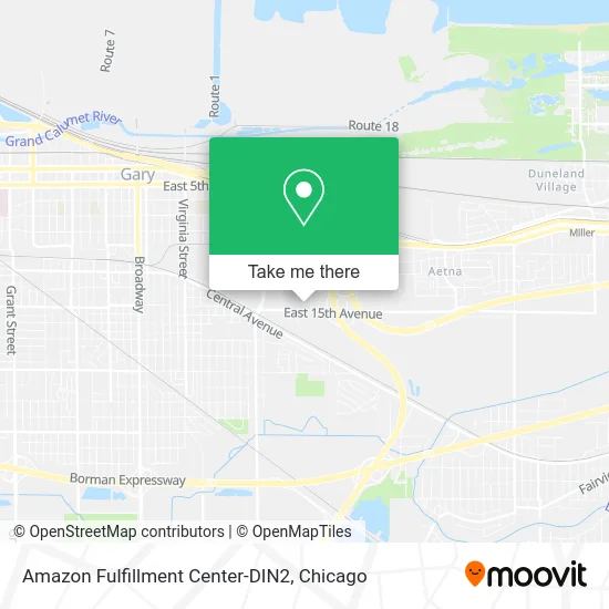 Amazon Fulfillment Center-DIN2 map