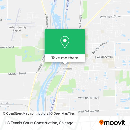 Mapa de US Tennis Court Construction