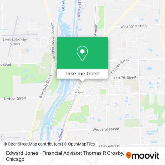 Mapa de Edward Jones - Financial Advisor: Thomas R Crosby