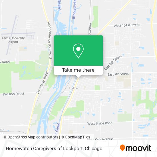 Homewatch Caregivers of Lockport map