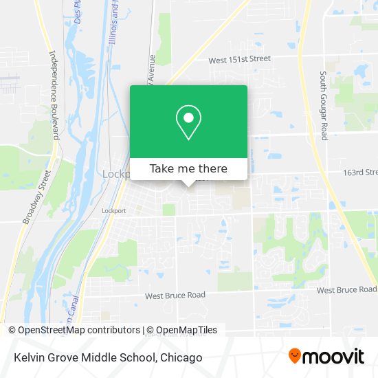 Kelvin Grove Middle School map