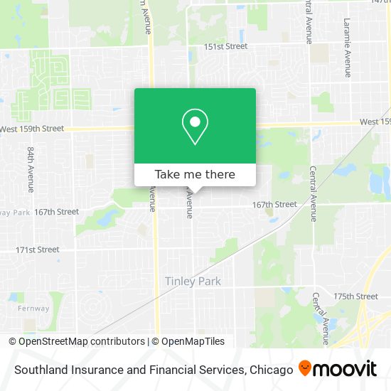 Southland Insurance and Financial Services map