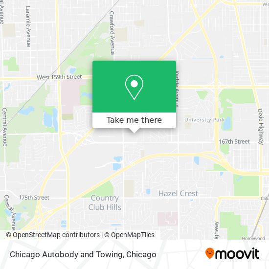 Mapa de Chicago Autobody and Towing