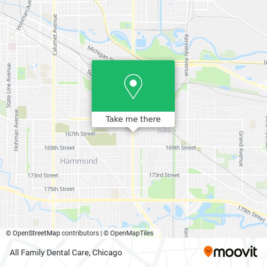 All Family Dental Care map