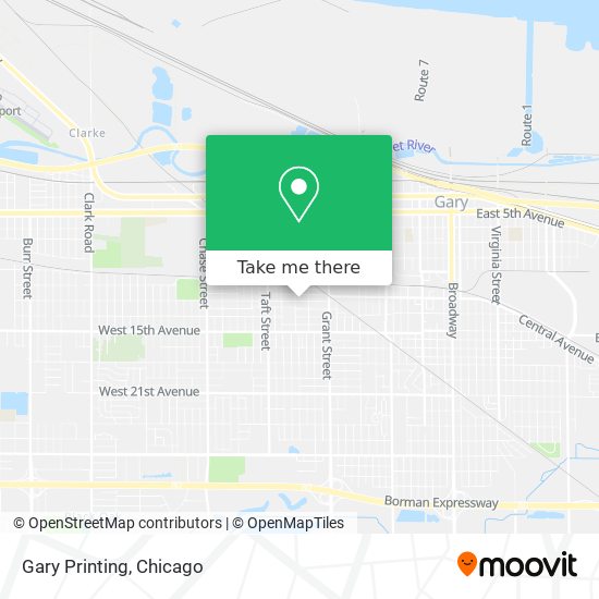 Gary Printing map