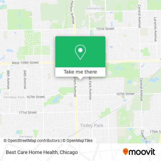 Best Care Home Health map