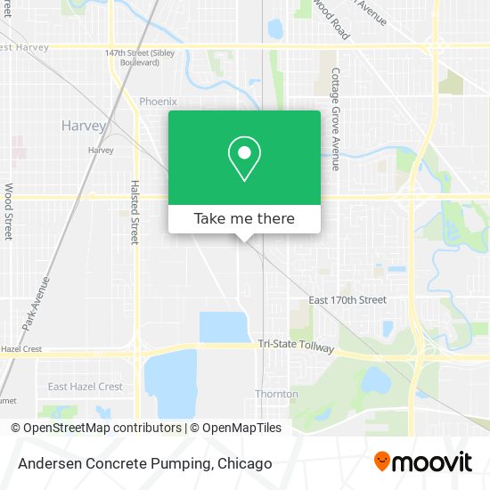 Andersen Concrete Pumping map