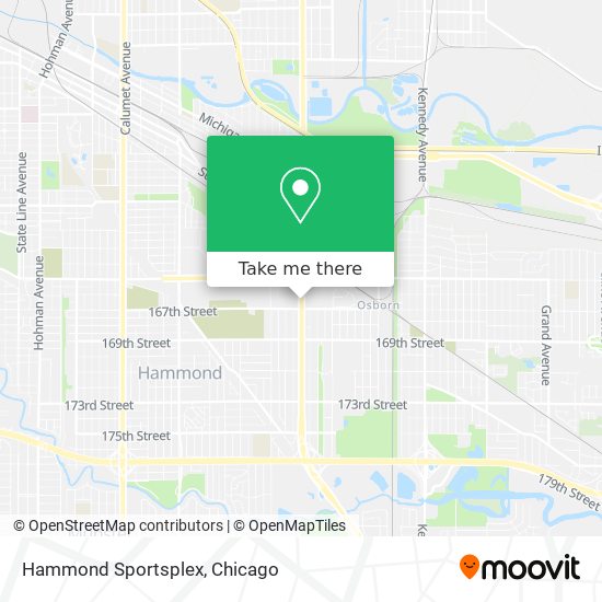 Mapa de Hammond Sportsplex