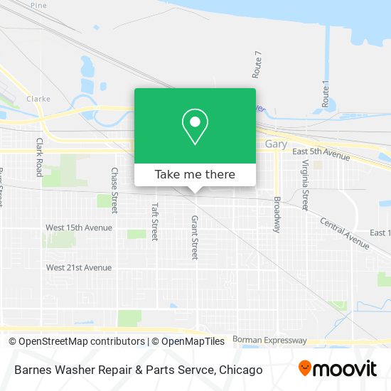 Barnes Washer Repair & Parts Servce map