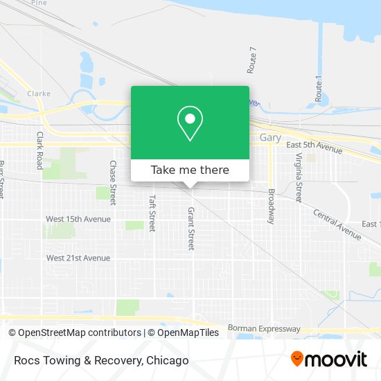 Rocs Towing & Recovery map