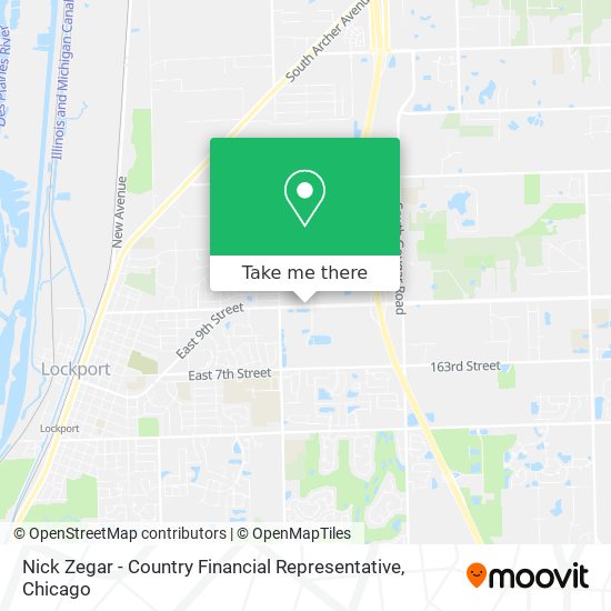 Mapa de Nick Zegar - Country Financial Representative