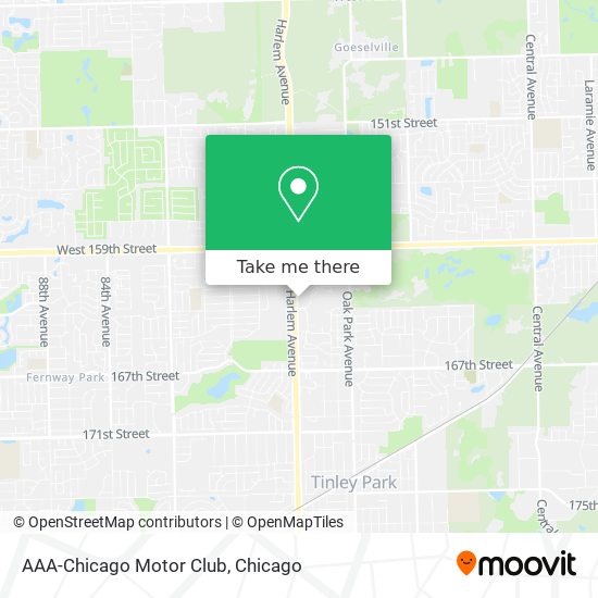 AAA-Chicago Motor Club map