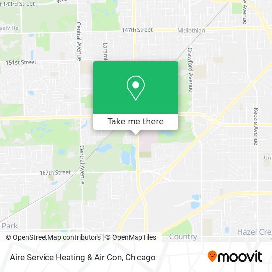 Aire Service Heating & Air Con map