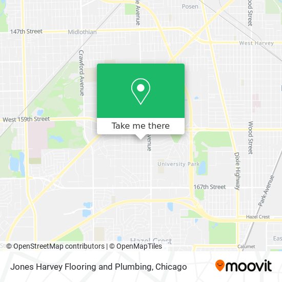 Jones Harvey Flooring and Plumbing map