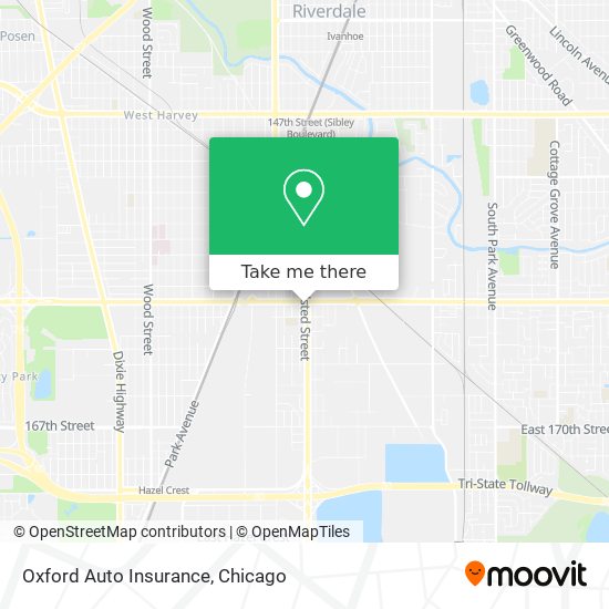 Mapa de Oxford Auto Insurance