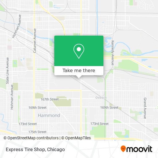 Mapa de Express Tire Shop