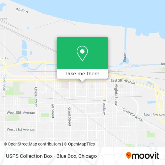 USPS Collection Box - Blue Box map