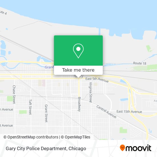 Gary City Police Department map