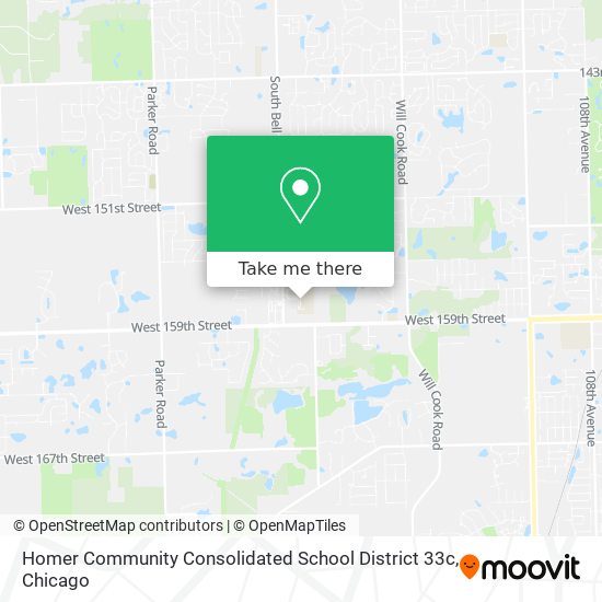 Mapa de Homer Community Consolidated School District 33c