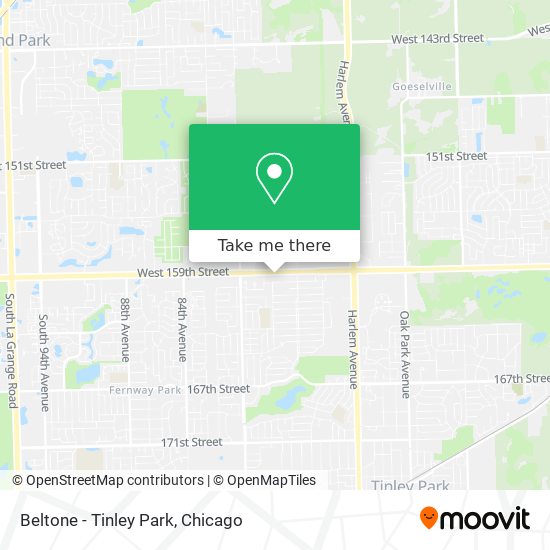 Beltone - Tinley Park map