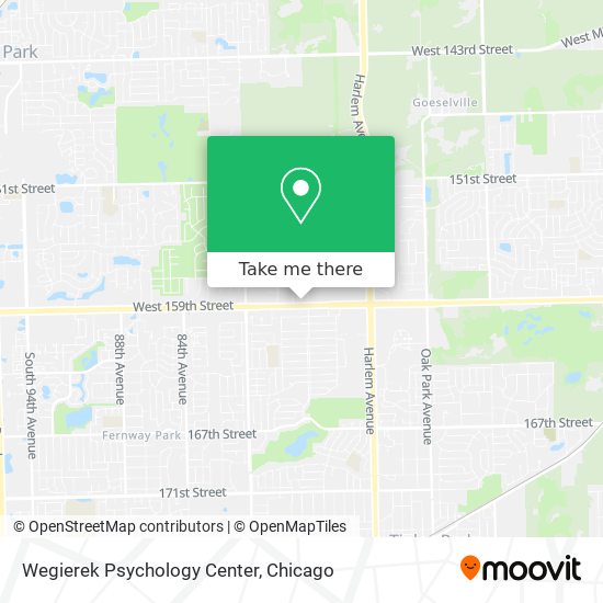 Wegierek Psychology Center map