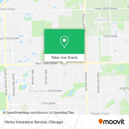 Hicks Insurance Service map