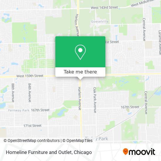 Homeline Furniture and Outlet map