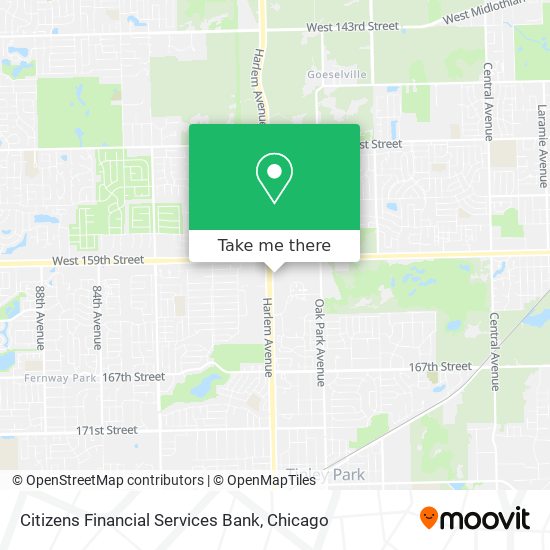 Citizens Financial Services Bank map