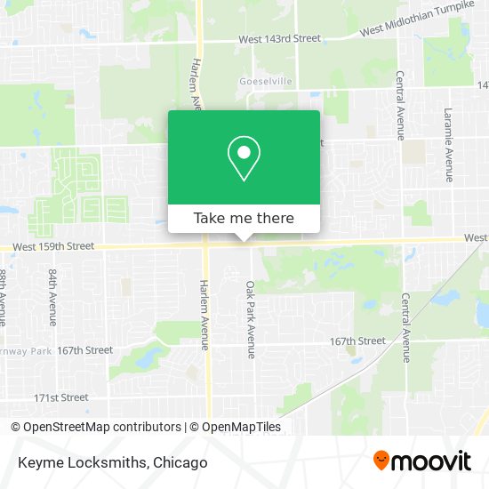 Keyme Locksmiths map