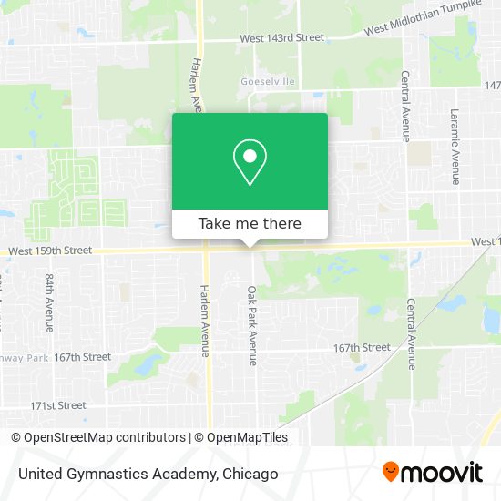 Mapa de United Gymnastics Academy