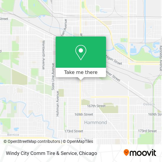 Mapa de Windy City Comm Tire & Service