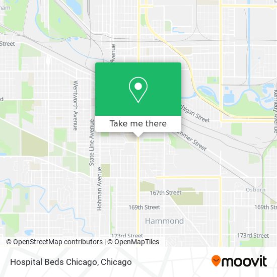 Mapa de Hospital Beds Chicago