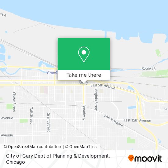 City of Gary Dept of Planning & Development map