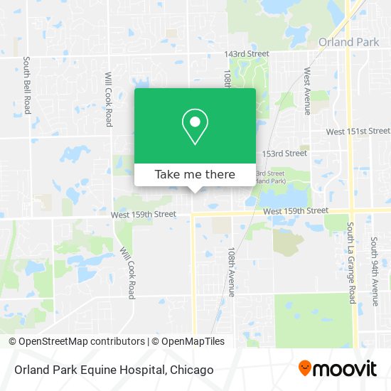 Mapa de Orland Park Equine Hospital