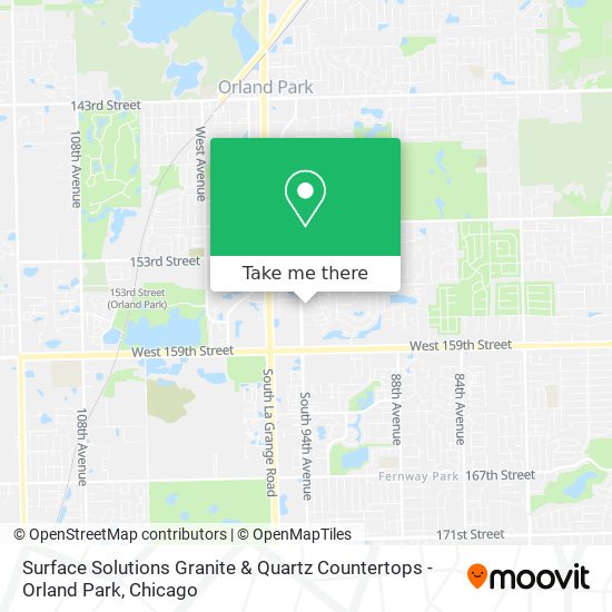 Surface Solutions Granite & Quartz Countertops - Orland Park map