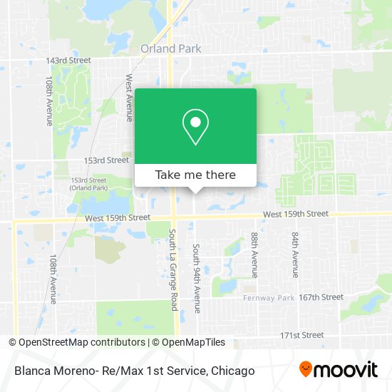 Blanca Moreno- Re / Max 1st Service map