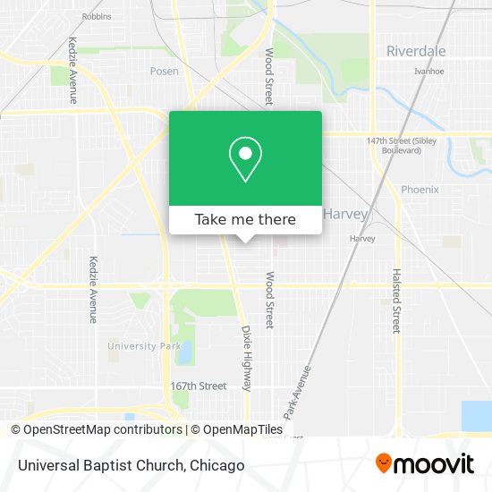 Universal Baptist Church map