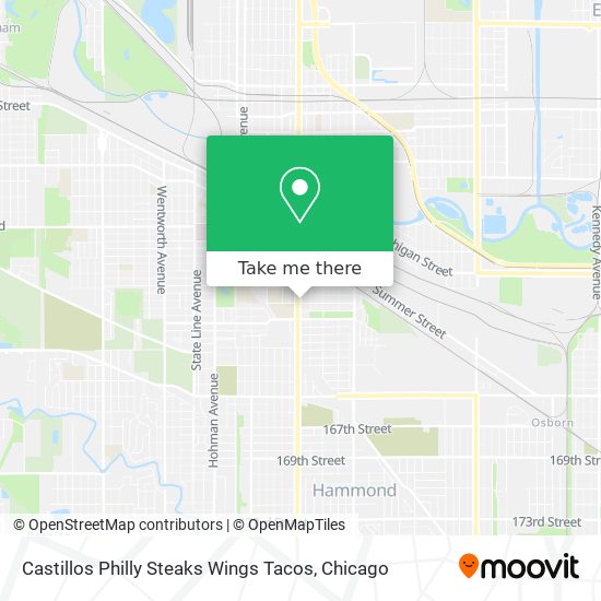 Castillos Philly Steaks Wings Tacos map