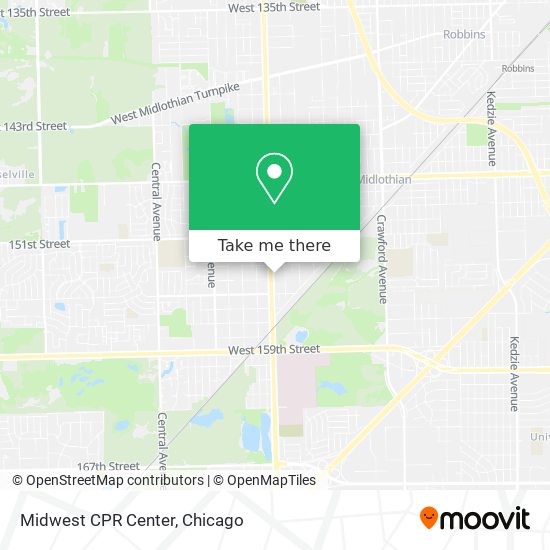 Midwest CPR Center map