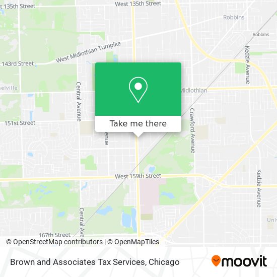 Mapa de Brown and Associates Tax Services