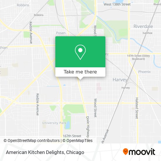 American Kitchen Delights map