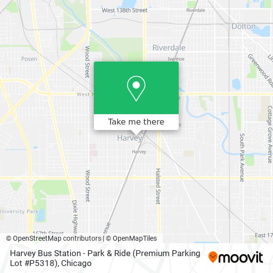 Harvey Bus Station - Park & Ride (Premium Parking Lot #P5318) map