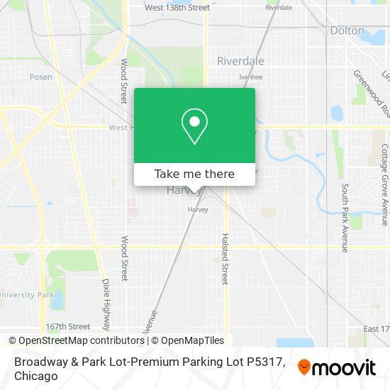 Broadway & Park Lot-Premium Parking Lot P5317 map