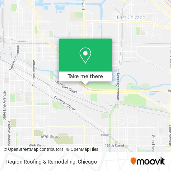 Mapa de Region Roofing & Remodeling