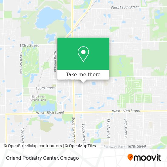 Orland Podiatry Center map