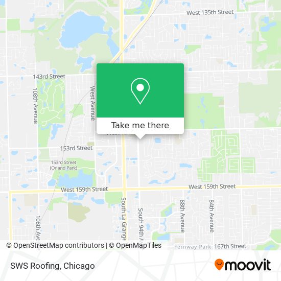 SWS Roofing map