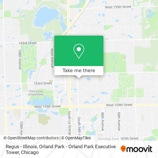 Regus - Illinois, Orland Park - Orland Park Executive Tower map