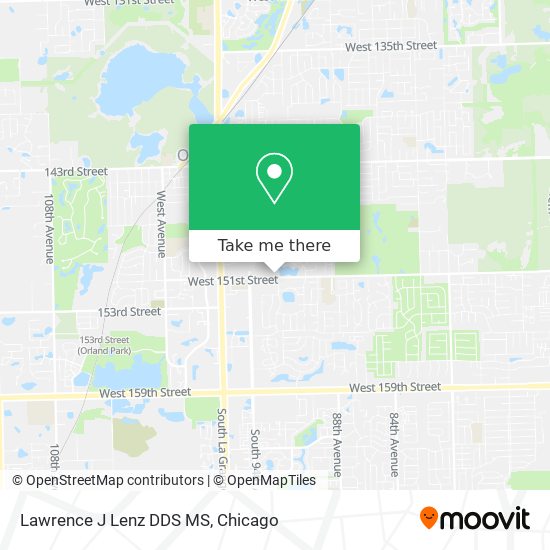 Lawrence J Lenz DDS MS map