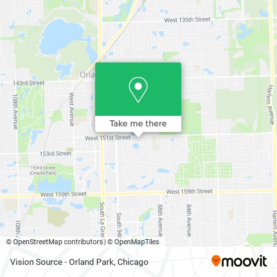 Vision Source - Orland Park map