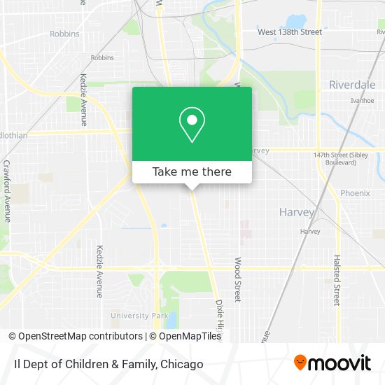 Il Dept of Children & Family map